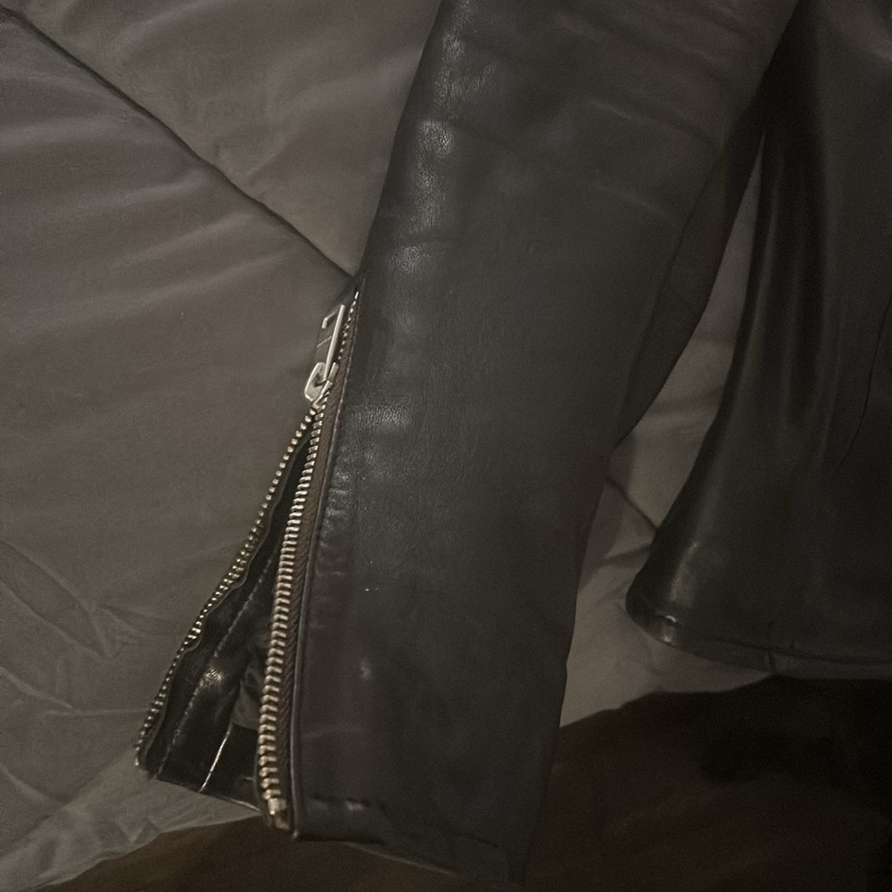 Men’s extra large All Saints leather jacket - Picture 3 of 5